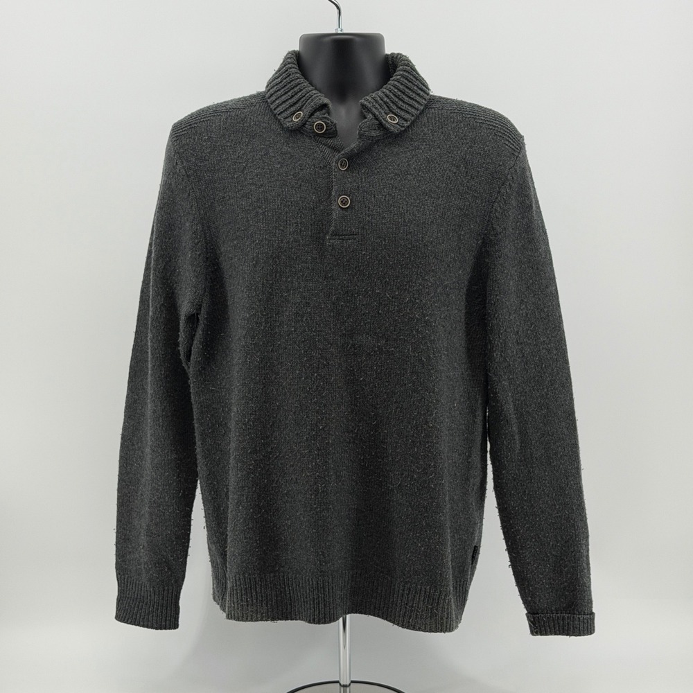 Ted Baker London Mock Neck Sweater Mens 4 Wool Blend Elbow Patches Casual